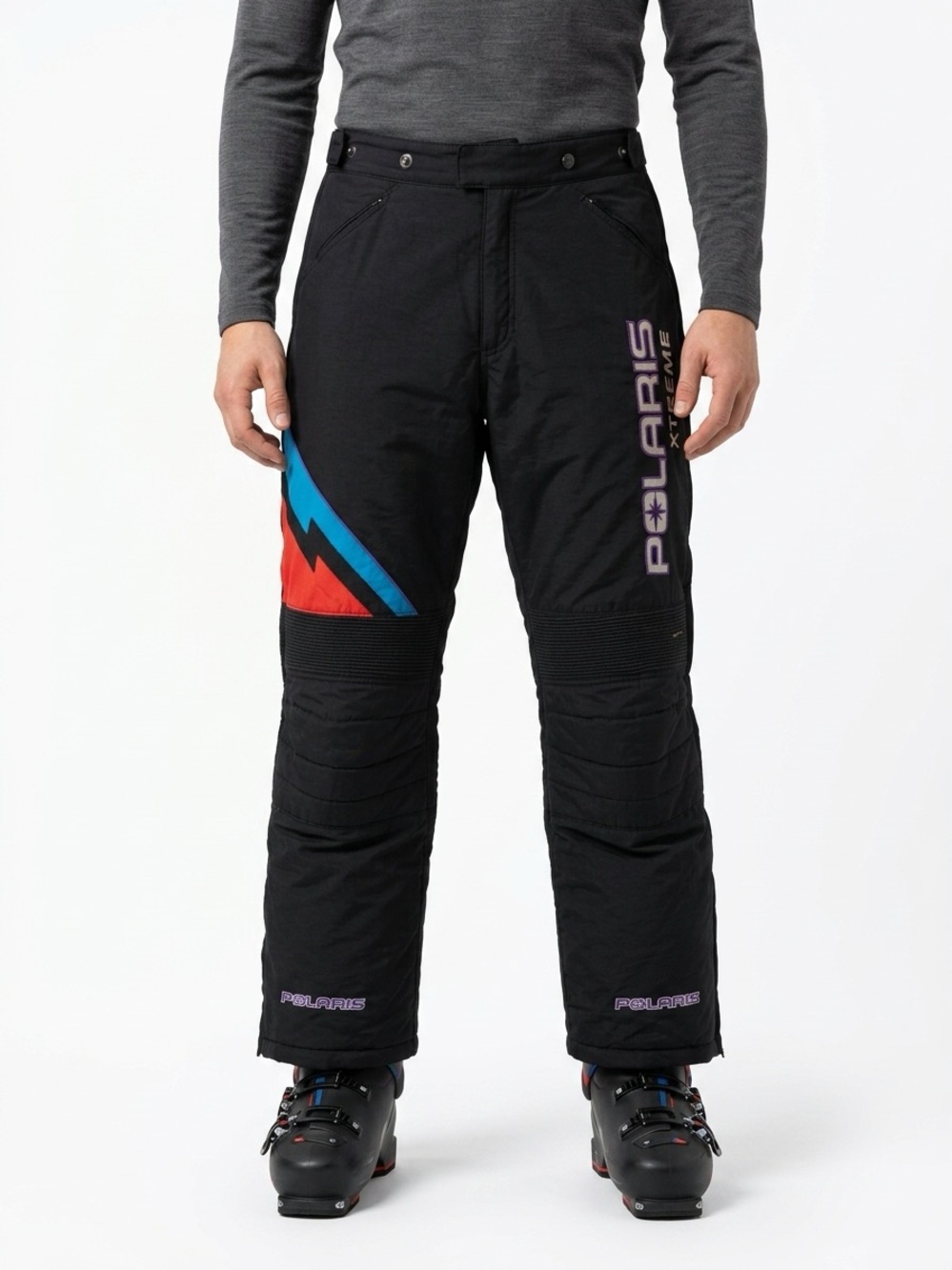 Polaris Xtreme ZIPS Snowmobile Pants Full Zip Solid Black Medium